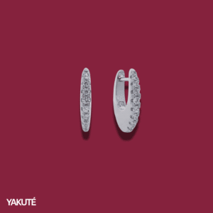 Mini Huggie Hoops in White