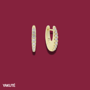 Mini Huggie Hoops in Yellow