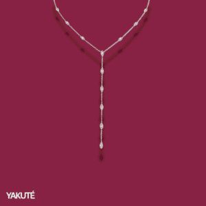 Linea Drop Necklace in White