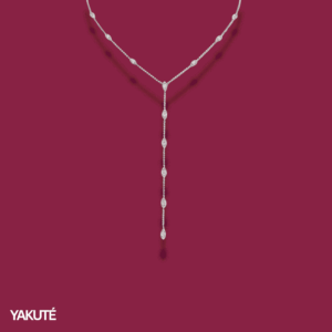Linea Drop Necklace in White